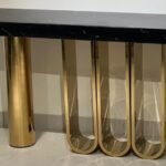 MICL-362 - Gold - Marble Top - Size : 52" X 16" X 32"